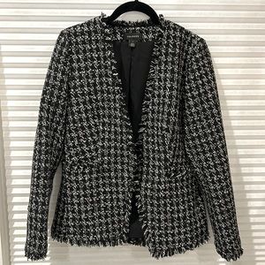Small, black and white, tweed, Halogen blazer